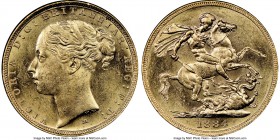 Victoria gold "St. George" Sovereign 1884-M MS62 NGC, Melbourne mint, KM7.

HID09801242017