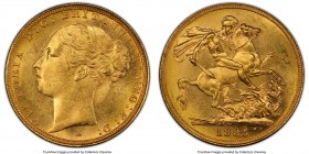 Victoria gold "St. George" Sovereign 1885-M MS63 PCGS, Melbourne mint, KM7, S-3857C. Small BP. AGW 0.2355 oz.

HID09801242017