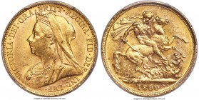 Victoria gold Sovereign 1899-P MS62 PCGS, Perth mint, KM13, S-3876. A key date within the Australian Sovereign series.

HID09801242017