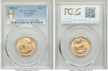 Victoria gold Sovereign 1899-P MS61 PCGS, Perth mint, KM13, S-3876. Scarce date in series especially in Mint State. 

HID09801242017