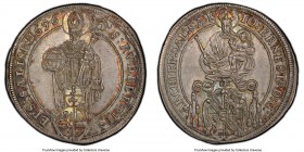 Salzburg. Johann Ernst 1/4 Taler 1696 MS63 PCGS, KM282. Exceptional quality for a fractional taler of the period, cabinet-toned to perfection.

HID098...