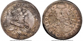 Archduke Leopold 2 Taler ND (1626) AU53 NGC, Hall mint, KM641, Dav-3332. 57.72gm. Struck to commemorate the marriage of the Archduke to Claudia de Med...