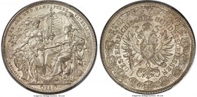Franz Joseph I Medallic "Federal Shooting Festival" 2 Florin 1880 MS66 PCGS, KM-XM6. An intricately engraved type struck to commemorate the first Fede...