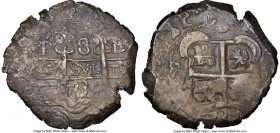 Philip V Cob 8 Reales 1735 P-E XF45 NGC, Potosi mint, KM31a, Cal-832. 27.18gm. Presenting an enticing relief to the struck features and a rich stone-g...