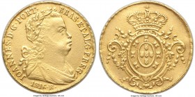 João Prince Regent gold "Special Series" 6400 Reis 1816-R XF (Altered Surfaces), Rio de Janeiro mint, KM236.2, LMB-579, Bentes-310.01 (R3). 32mm. 14.2...