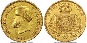 Pedro II gold 10000 Reis 1859 AU53 NGC, Rio de Janeiro mint, KM467. AGW 0.2643 oz.

HID09801242017