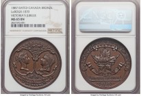 Victoria bronze "Canada's Tribute" Medal 1887-Dated MS65 Brown NGC, LeRoux-1870.

HID09801242017