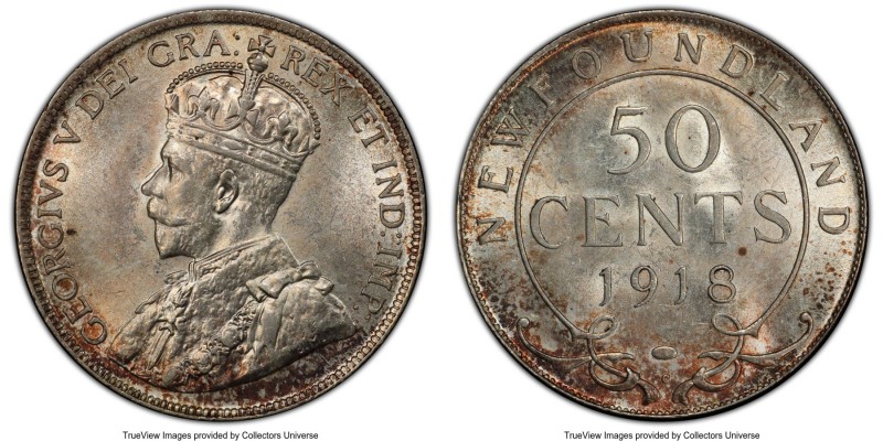 Newfoundland. George V 50 Cents 1918-C MS64 PCGS, Ottawa mint, KM12.

HID0980124...