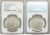 Kwangtung. Kuang-hsü Dollar ND (1890-1908) UNC Details (Cleaned) NGC, Kwangtung mint, KM-Y203, L&M-133. A difficult issue in uncirculated grades, the ...