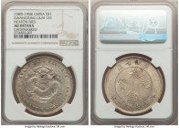Kwangtung. Kuang-hsü Dollar ND (1890-1908) AU Details (Chopmarked) NGC, KM-Y203, L&M-133. Lustrous with light golden-brown toning and underlying refle...