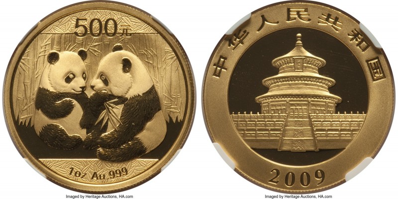 People's Republic gold Panda 500 Yuan (1 oz) 2009 MS70 NGC, KM1872, PAN-498A. 

...