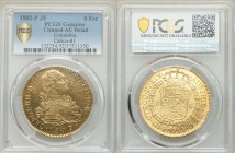 Charles IV gold 8 Escudos 1802 P-JF AU Details (Cleaned) PCGS, Popayan mint, KM62.2, Cal-81. AGW 0.7614 oz. 

HID09801242017
