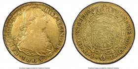 Charles IV gold 8 Escudos 1803 P-JF AU53 PCGS, Popayan mint, KM62.2, Cal-82. AGW 0.7614 oz. 

HID09801242017