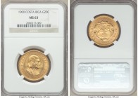 Republic gold 20 Colones 1900 MS63 NGC, Philadelphia mint, KM141. Mintage: 5,000. 

HID09801242017