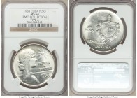 Republic "ABC" Peso 1938 MS64 NGC, KM22. Type 2. Selections from the EMO Collection Cabinet

HID09801242017