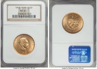 Republic gold 10 Pesos 1916 MS61 NGC, Philadelphia mint, KM20. AGW 0.4837 oz. From the El Don Diego Luna Collection

HID09801242017