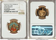 Republic gold Proof Colorized "Pirates of the Caribbean - Henry Morgan" 50 Pesos 1995 PR69 Ultra Cameo NGC, KM491. Estimated Mintage: 1,000. From the ...