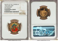 Republic gold Proof "Pirates of the Caribbean - Captain Kidd" 50 Pesos 1995 PR68 Ultra Cameo NGC, KM494. Estimated Mintage: 1,000. From the El Don Die...