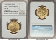 Republic gold "Non-Aligned Nations Conference" 100 Pesos 1979 MS69 NGC, KM45. Mintage: 2,000. From the El Don Diego Luna Collection

HID09801242017