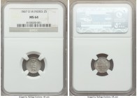 Danish Colony. Christian VIII 2 Skilling 1847 MS64 NGC, KM18. A very nearly gem quality minor, tinged with the lightest tinge of blue. A scarce one-ye...