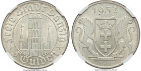 Free City 5 Gulden 1932 MS61 NGC, Berlin mint, KM156. Lustrous, a popular type and uncommon in Mint State. 

HID09801242017
