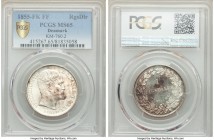 Frederik VII Rigsdaler 1855 FK-FF MS65 PCGS, Altona mint, KM760.2. With only one grading finer in the PCGS census. 

HID09801242017