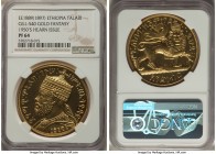 Menelik II gold Proof Fantasy Talari EE 1889 (1897) PR64 NGC, Pinches mint, KM-X1, Gill-S40. 1950's Fantasy Issue. Reportedly struck by Pinches for Ge...
