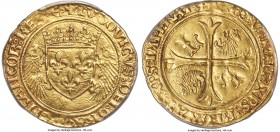 Louis XII gold Écu d'Or au porc-epic ND (1498-1515) UNC Details (Cleaned) PCGS, Fr-325. 3.42 gm.

HID09801242017