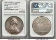 Louis XV silver Restrike "Guadeloupe Fortified" Medal 1721-Dated (1880-1898) MS64 NGC, Paris mint, Betts-148, Forrer-I pg. 685. 41mm. Commemorates the...