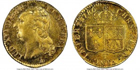 Louis XVI gold Louis d'Or 1786-T MS64 NGC, Nantes mint, KM591.14. Extraordinarily sharp with a semi-reflective radiance seldom found on these usually ...
