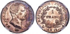 Napoleon Franc L'An 13 (1804/1805)-A MS63 NGC, Paris mint, KM656.1, Gad-443. Gorgeous and flashy, the surfaces watery from all angles with a smoky lil...