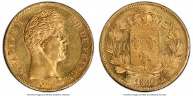 Charles X gold 40 Francs 1830-A MS62 PCGS, Paris mint, KM721.1, Gad-1105, F-544. Variety with incuse edge lettering. AGW 0.3734 oz. 

HID09801242017