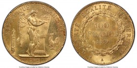 Republic gold 100 Francs 1879-A MS63 PCGS, Paris mint, KM832, Gad-1137, F-552. Variety with unbarred anchor. AGW 0.9334 oz. 

HID09801242017