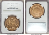 Republic gold 100 Francs 1906-A MS62 NGC, Paris mint, KM832. AGW 0.9334 oz. 

HID09801242017