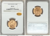Republic gold 100 Francs 1935 MS62 NGC, Paris mint, KM880. AGW 0.1895 oz.

HID09801242017
