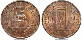 French Colony Cent 1895-A MS64 Brown PCGS, Paris mint, KM7, Lec-46. Among the finest certified examples of this relatively low-mintage one-year type, ...