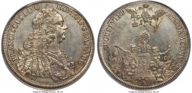 Augsburg. Free City Taler 1763-FAH MS62 PCGS, KM180, Dav-1928. With the portrait, name, and titles of Franz I. Fully struck in all of the features to ...