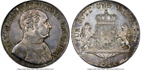 Bavaria. Maximilian I Joseph Taler 1823 MS62 NGC, Munich mint, KM716, Dav-554. Extraordinarily attractive both for the type and the grade, a clear gun...