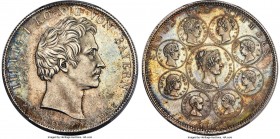 Bavaria. Ludwig I "Royal Family" Taler 1828 MS63 PCGS, Munich mint, KM734, Dav-563. Softly mirrored with a clear frost and razor-sharp level of execut...