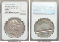 Bavaria. Maximilian II "Exhibition" 2 Taler 1854 MS60 NGC, Munich mint, KM845.1. Variety with edge stamped VEREINSMUNZE. A well-struck specimen which ...