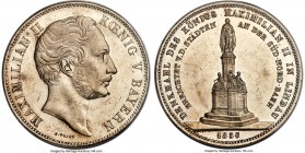 Bavaria. Maximilian II "Monument" 2 Taler 1856 MS61 PCGS, Munich mint, KM850. Lightly bagmarked, though undeniably flashy and recognizably prooflike t...
