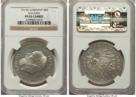Bavaria. Ludwig III Proof 5 Mark 1914-D PR65 Cameo NGC, Munich mint, KM1007. A scarce issue, unlisted in Proof. Pleasingly reflective and displaying d...
