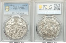 Eichstätt - Bishopric. Sede Vacante Taler 1781-KR/OE UNC Details (Cleaned) PCGS, Nürnberg mint, KM90, Dav-2210. Three shields of arms at center surrou...