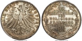Frankfurt. Free City 2 Gulden 1855 MS67 PCGS, KM353. Struck to commemorate the 300th Anniversary of religious peace. A beloved commemorative, which of...