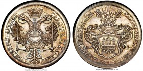 Hamburg. Free City Taler 1730-IHL MS64 PCGS, KM379, Dav-2282. Sharp central features are enhanced by a presentation of glowing iridescent seafoam and ...