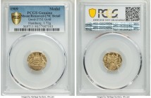 Hamburg. Free City gold Medal 1909 UNC Details (Mount Removed) PCGS, Gaed-2752. 1.72gm.

HID09801242017