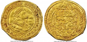 Nürnberg. Gustav II Adolf of Sweden gold Ducat 1632 AU50 NGC, Nürnberg mint, KM120, Fr-1924, AAJ-4. 3.43gm. A coveted occupation issue from the Thirty...