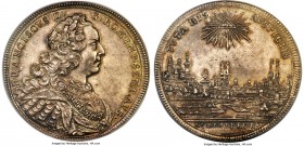 Nürnberg. Free City Taler 1745 AU58 PCGS, KM307, Dav-2483. With the portrait, name and titles of Franz I. A pleasing and minimally circulated example ...