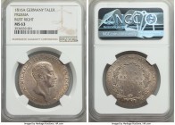 Prussia. Friedrich Wilhelm III Taler 1816-A MS63 NGC, Berlin mint, KM387. Type with bust right. Rather ideally struck for the usual softness of 19th-c...