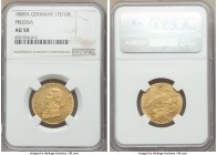 Prussia. Friedrich Wilhelm III gold Frederick d'Or 1809-A AU58 NGC, Berlin mint, KM371. Conditionally scarce when found so near to Mint State, and a w...